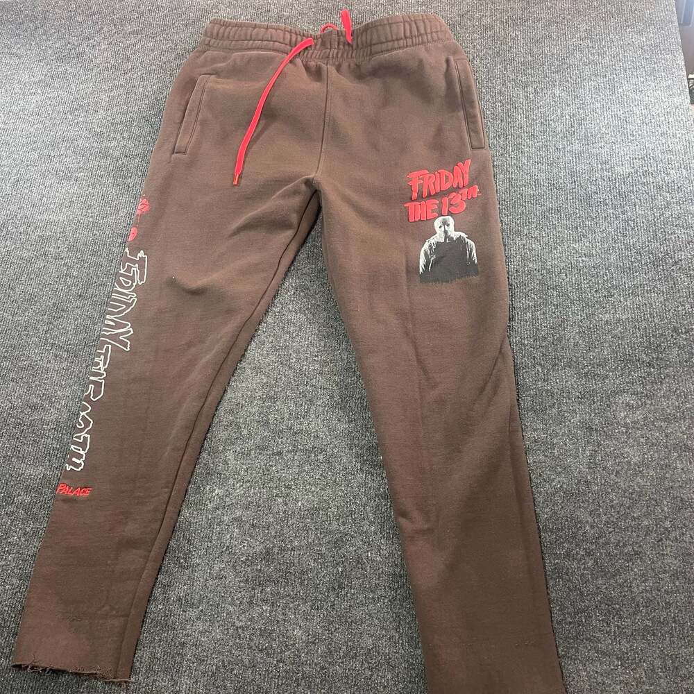 Shoe Palace x Friday The 13th Jason Voorhees Brown Jogger Sweatpants Adult Large